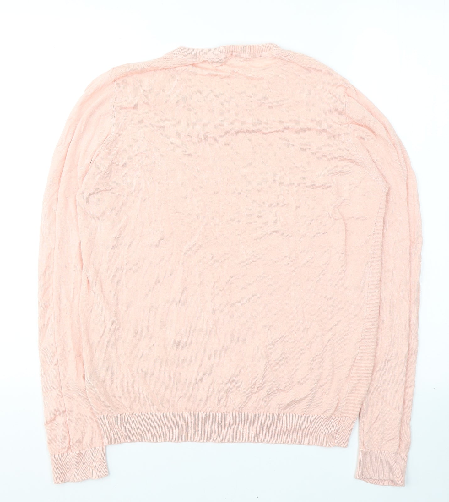 Select Womens Pink  Viscose Jersey Blouse Size M Round Neck