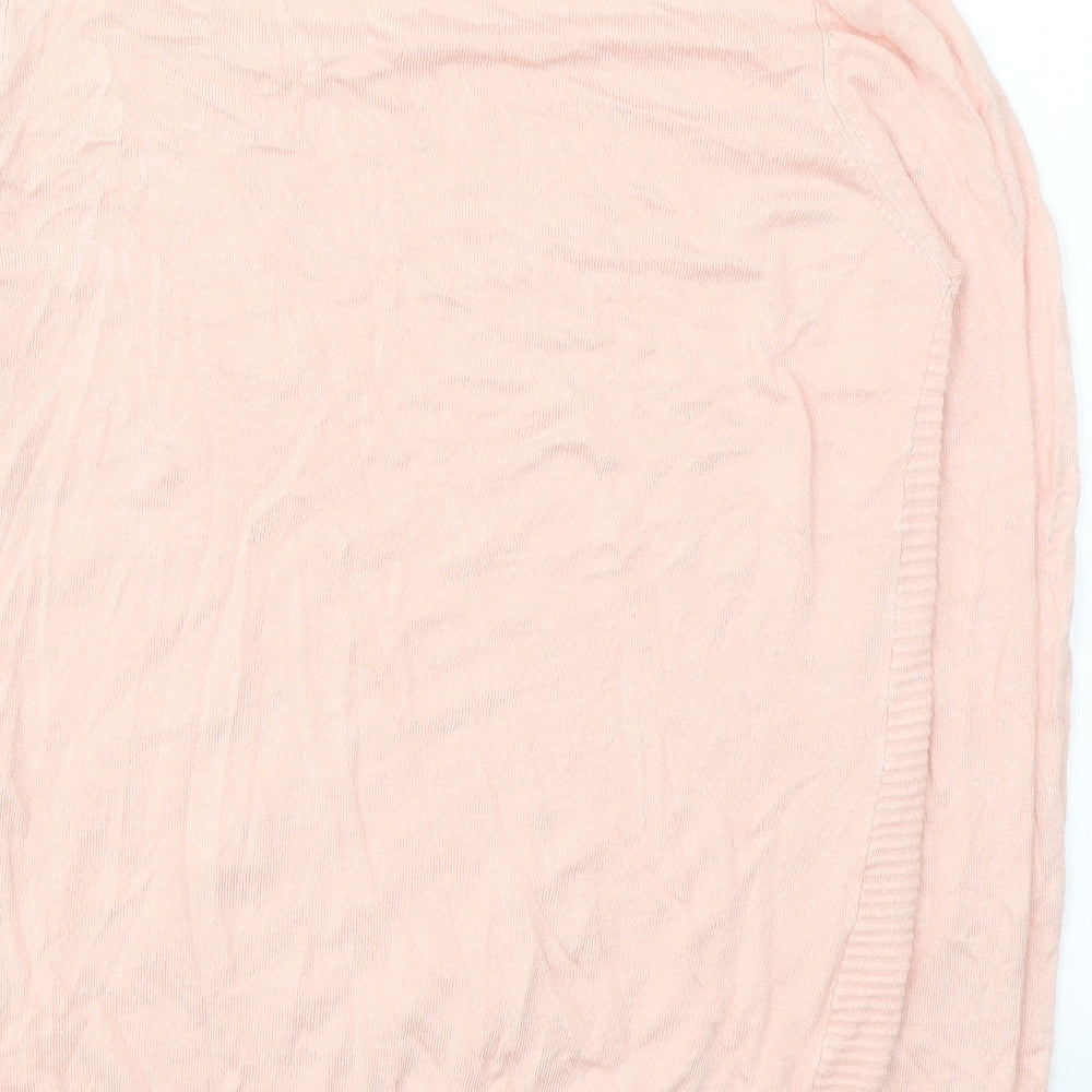Select Womens Pink  Viscose Jersey Blouse Size M Round Neck