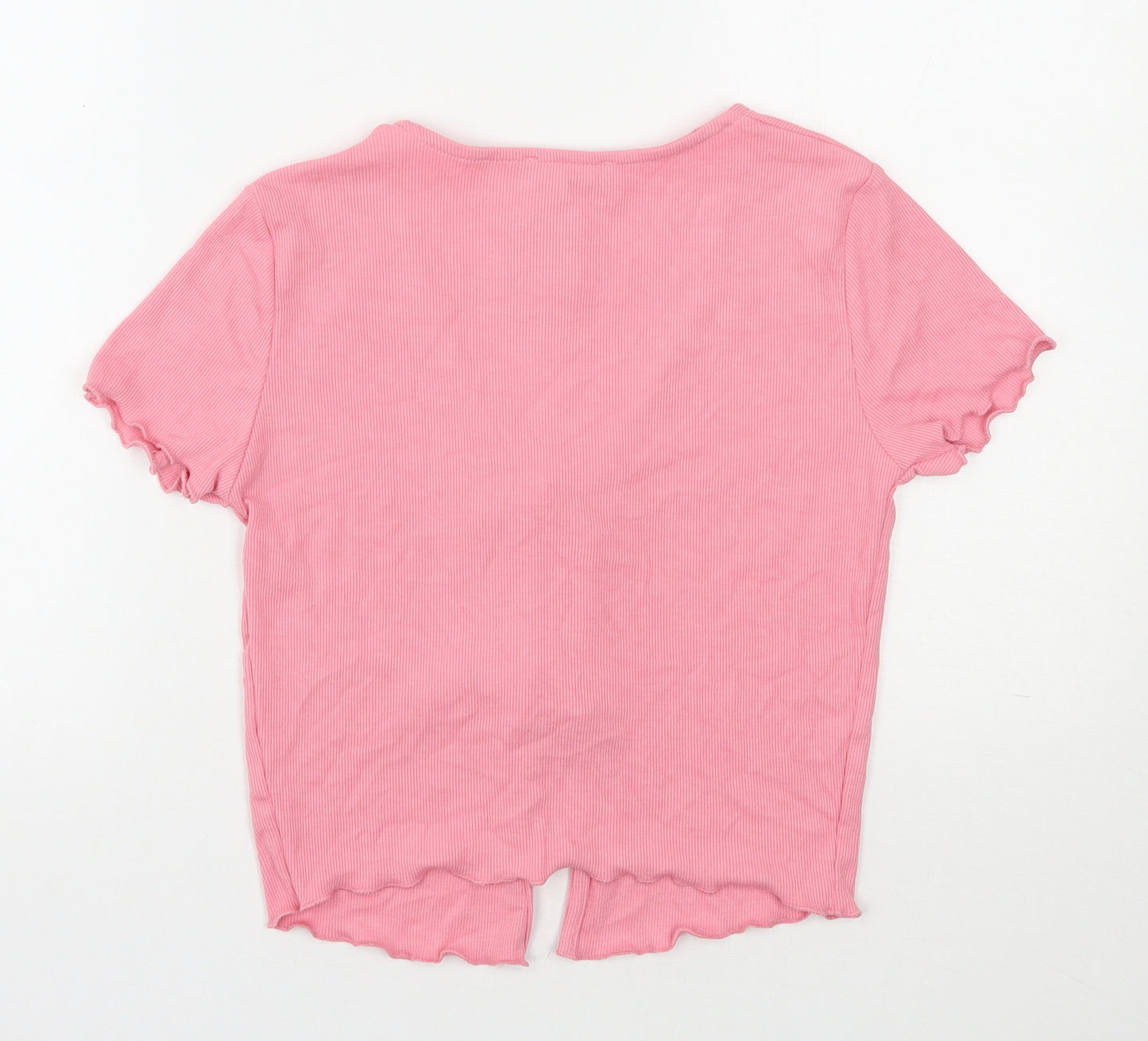 Primark Womens Pink V-Neck  Polyester Cardigan Jumper Size 10