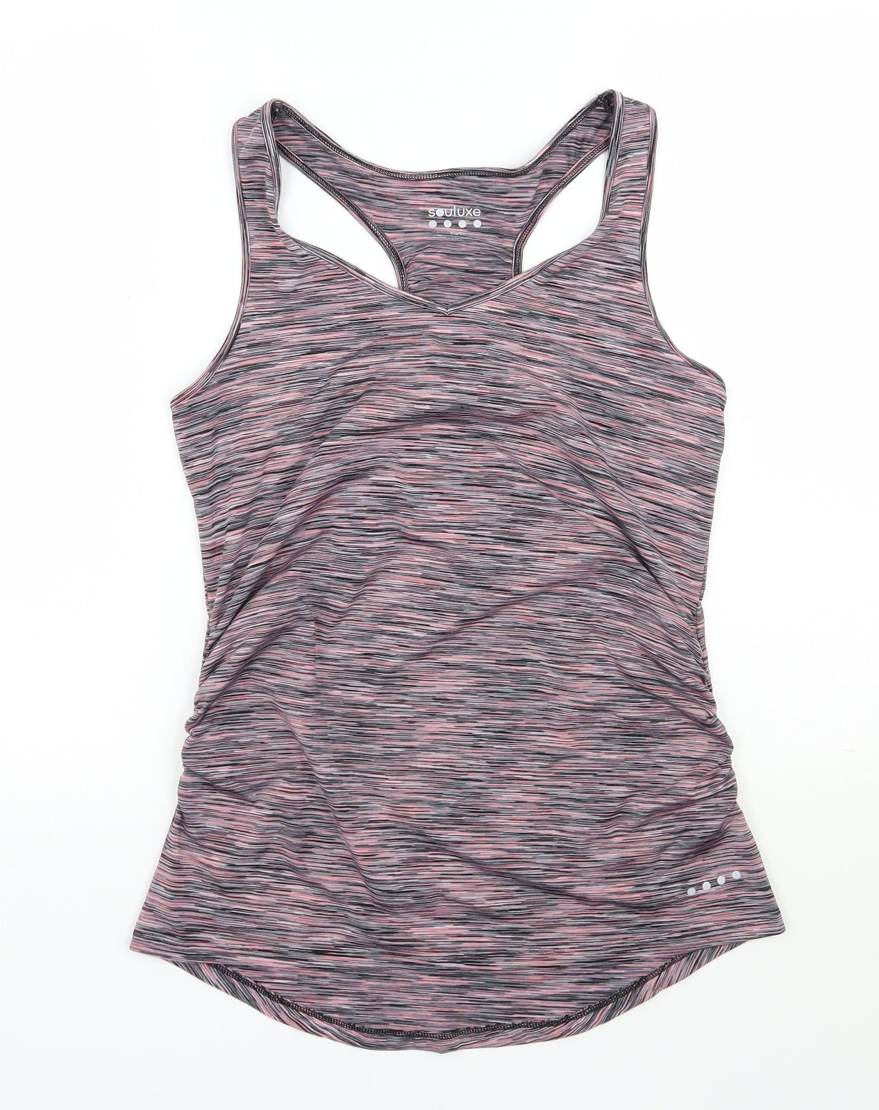 Matalan Womens Pink  Polyester Basic Tank Size M V-Neck Pullover