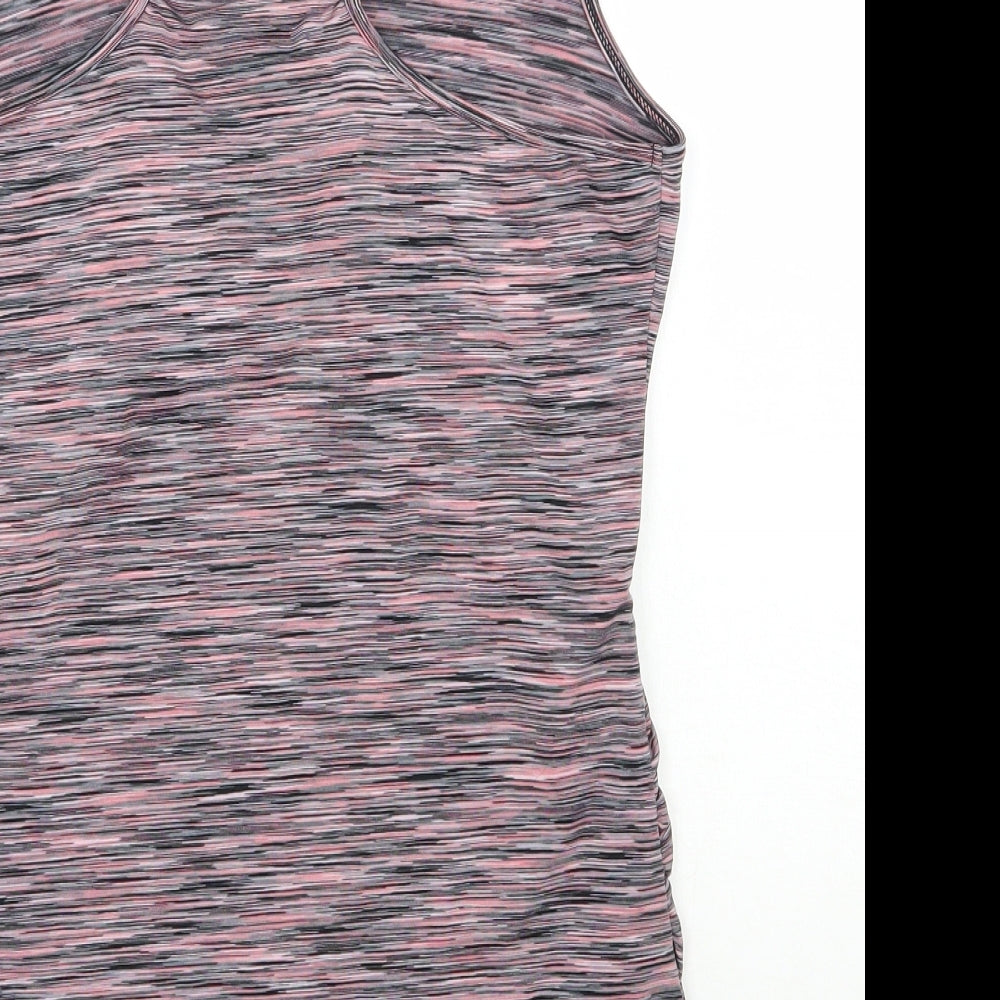 Matalan Womens Pink  Polyester Basic Tank Size M V-Neck Pullover