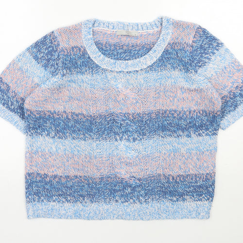 TU Womens Multicoloured Scoop Neck  Acrylic Pullover Jumper Size 16