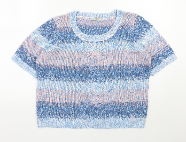 TU Womens Multicoloured Scoop Neck  Acrylic Pullover Jumper Size 16
