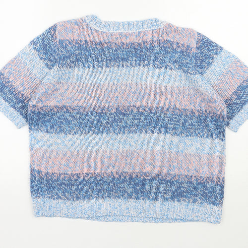 TU Womens Multicoloured Scoop Neck  Acrylic Pullover Jumper Size 16