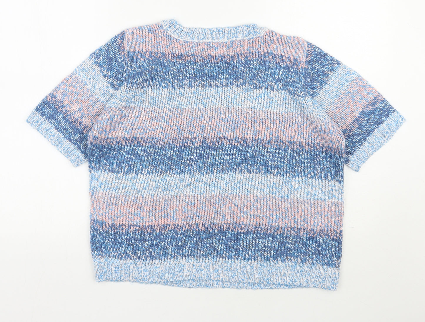 TU Womens Multicoloured Scoop Neck  Acrylic Pullover Jumper Size 16