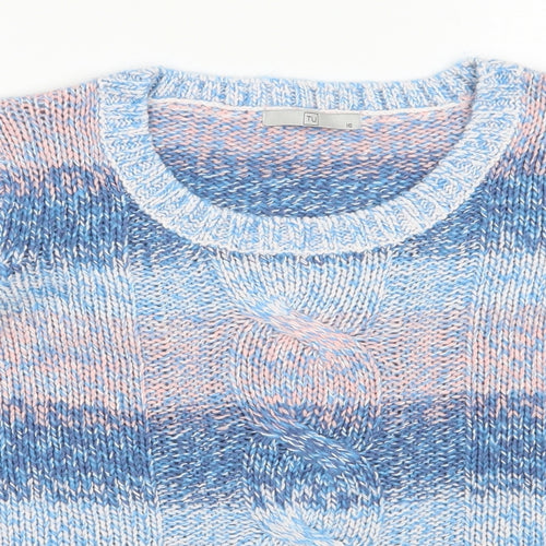 TU Womens Multicoloured Scoop Neck  Acrylic Pullover Jumper Size 16