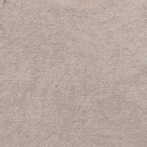 H&M Womens Beige Round Neck  Acrylic Pullover Jumper Size S