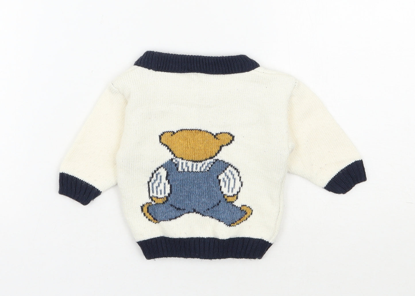 Boots Baby Ivory  Acrylic Pullover Jumper Size 3-6 Months  Pullover