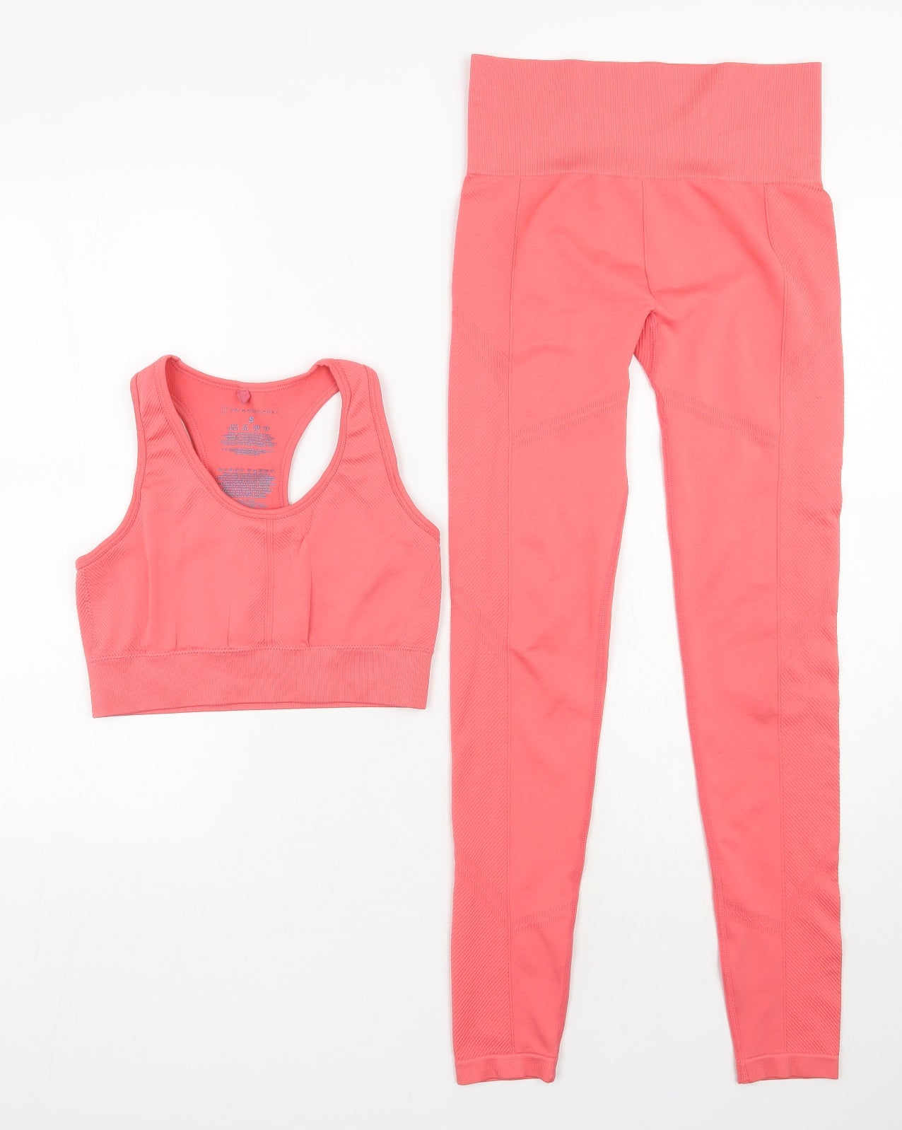Primark Womens Pink  Polyester Compression Leggings Size 10 L27 in Regular Pullover