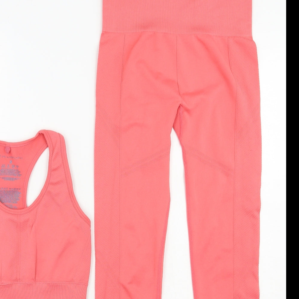 Primark Womens Pink  Polyester Compression Leggings Size 10 L27 in Regular Pullover