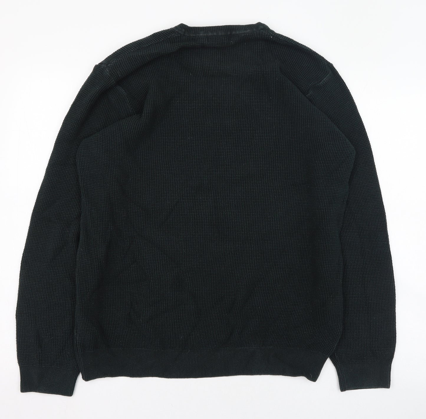 Autograph Mens Green Round Neck  Cotton Pullover Jumper Size XL