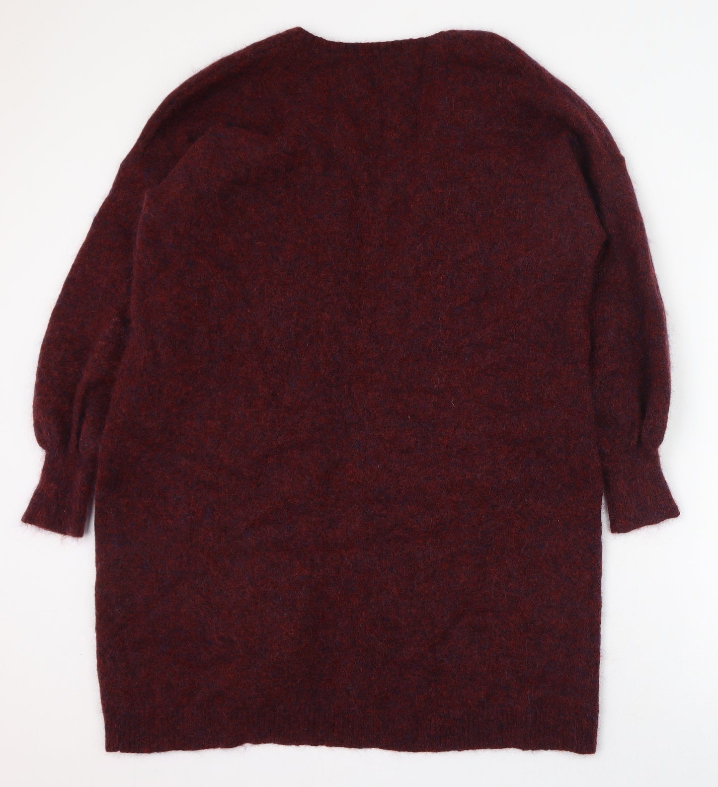 Marks and Spencer Womens Red Square Neck  Polyamide Cardigan Jumper Size L