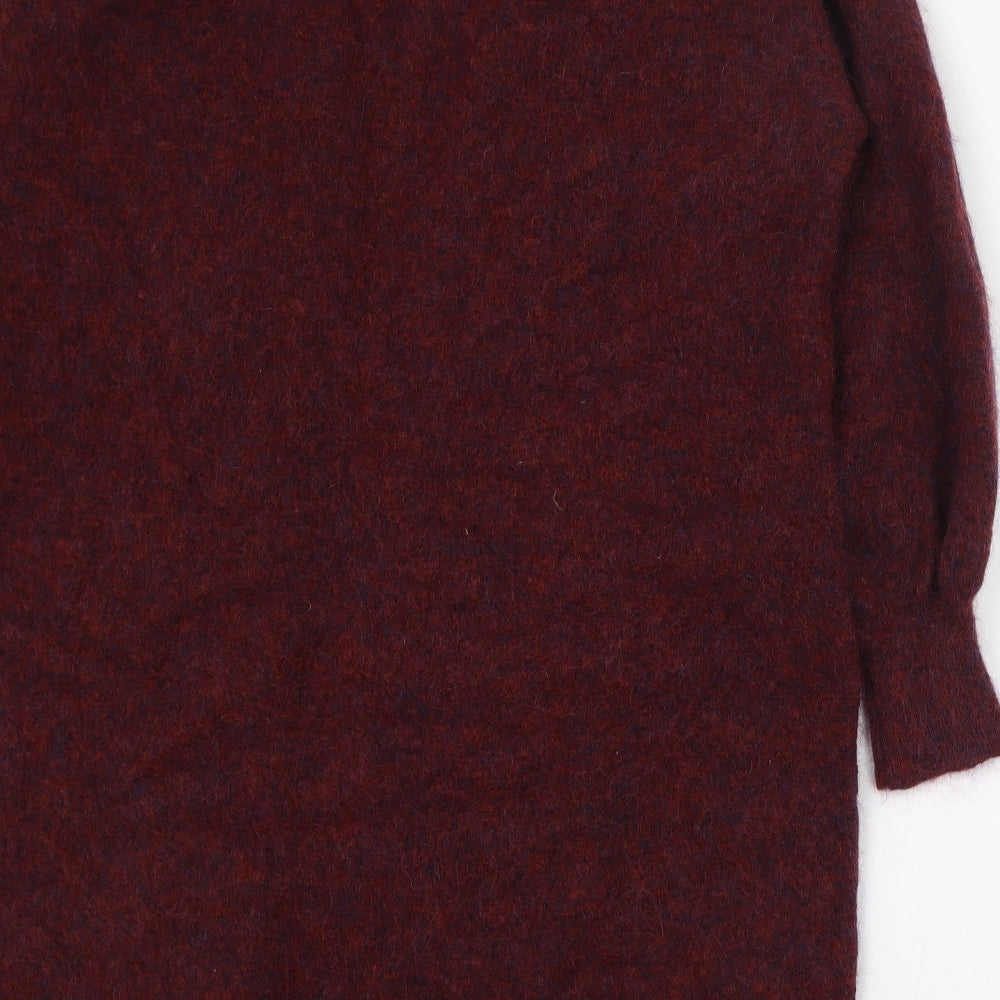 Marks and Spencer Womens Red Square Neck  Polyamide Cardigan Jumper Size L