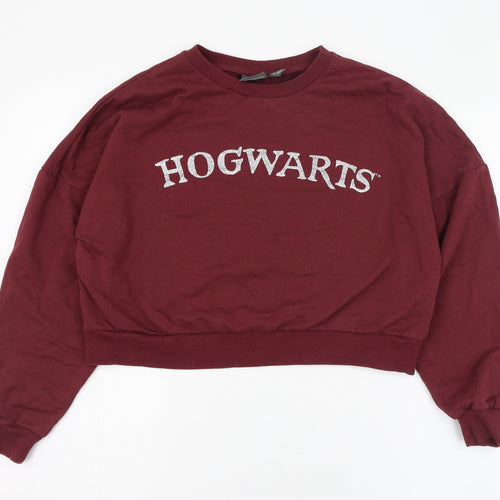 Primark Womens Red  Cotton Pullover Sweatshirt Size 6  Pullover - Harry Potter