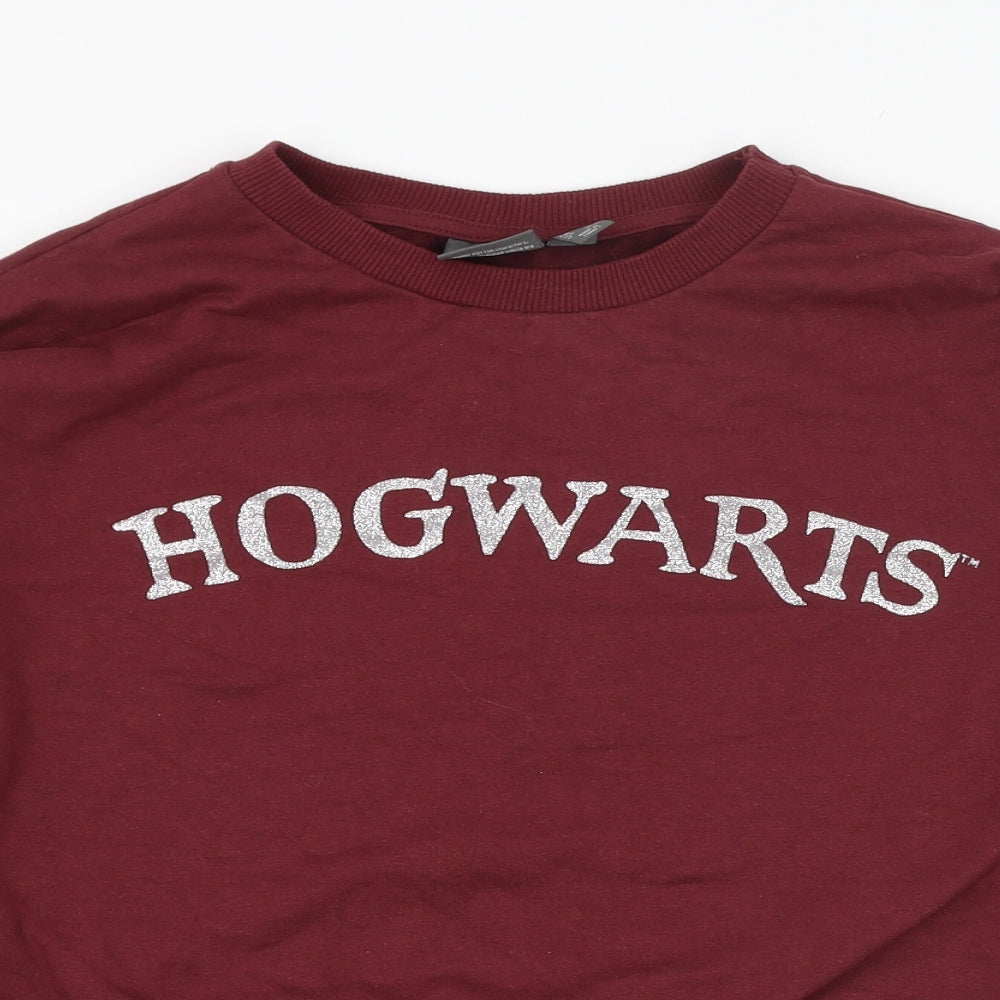 Primark Womens Red  Cotton Pullover Sweatshirt Size 6  Pullover - Harry Potter