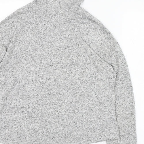 H&M Womens Grey  Polyester Pullover Hoodie Size 4  Pullover