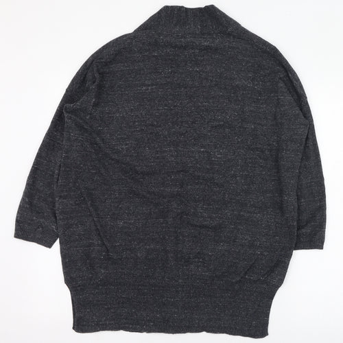 Atmosphere Womens Grey Square Neck  Cotton Cardigan Jumper Size 12