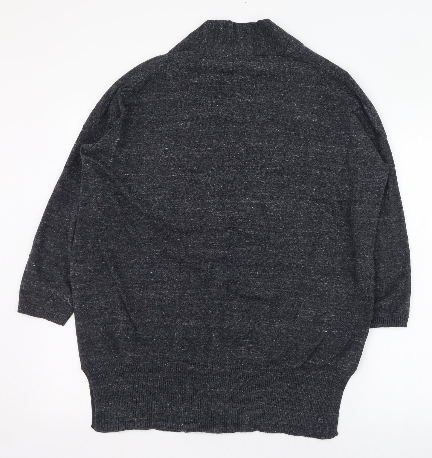 Atmosphere Womens Grey Square Neck  Cotton Cardigan Jumper Size 12