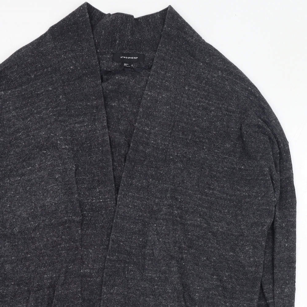Atmosphere Womens Grey Square Neck  Cotton Cardigan Jumper Size 12