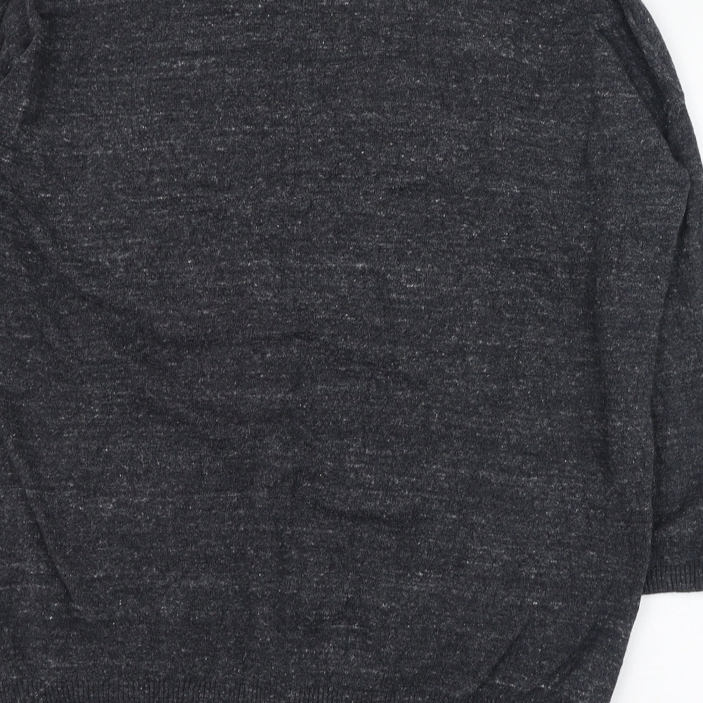 Atmosphere Womens Grey Square Neck  Cotton Cardigan Jumper Size 12