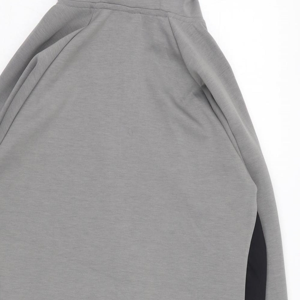 Born Rich Mens Grey  Polyester Full Zip Hoodie Size L