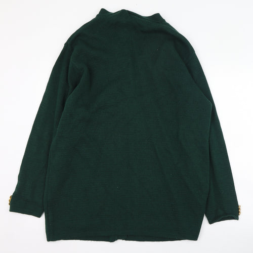Concept Womens Green V-Neck  Acrylic Cardigan Jumper Size XL   - Squirrel