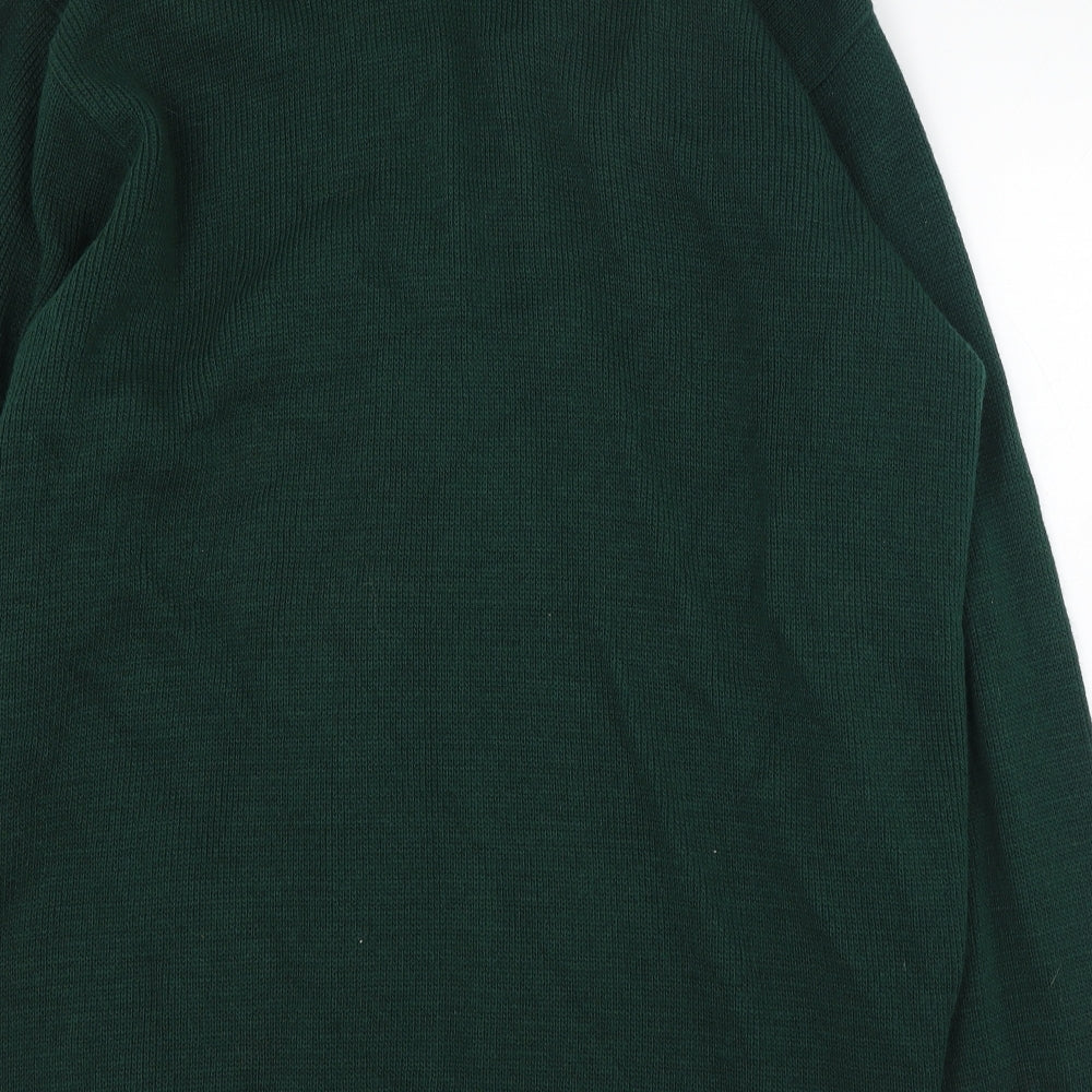 Concept Womens Green V-Neck  Acrylic Cardigan Jumper Size XL   - Squirrel