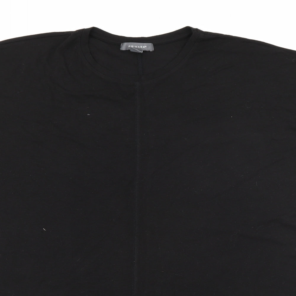 Primark Womens Black Crew Neck  Polyester Pullover Jumper Size L