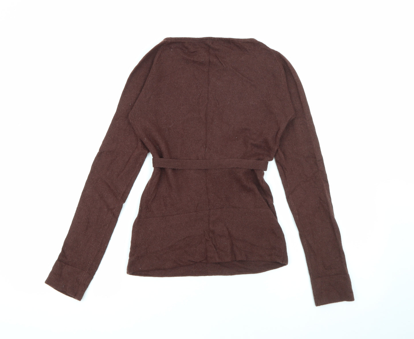 Coast Womens Brown Scoop Neck  Cashmere Pullover Jumper Size 10