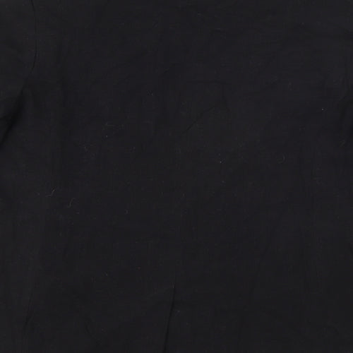 Papaya Womens Black  Polyester Jacket Blazer Size 10