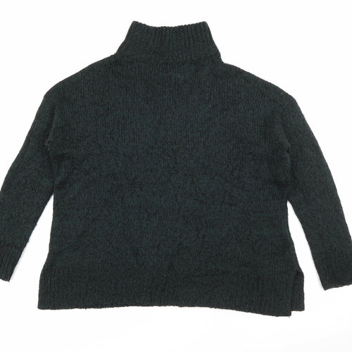 New Look Womens Green High Neck  Acrylic Pullover Jumper Size S