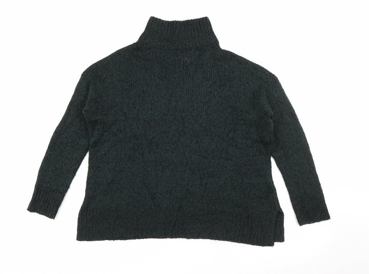 New Look Womens Green High Neck Acrylic Pullover Jumper Size S