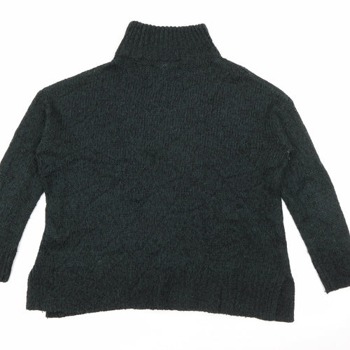 New Look Womens Green High Neck  Acrylic Pullover Jumper Size S