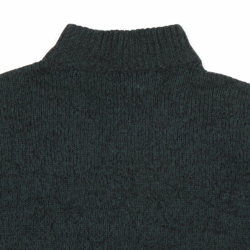 New Look Womens Green High Neck  Acrylic Pullover Jumper Size S
