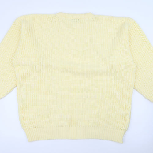 Champion Mens Ivory Crew Neck  Acrylic Pullover Jumper Size XL