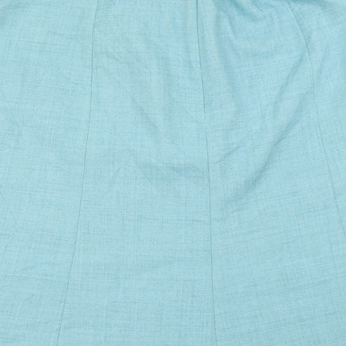 EWM Womens Blue  Polyester A-Line Skirt Size 18   Zip