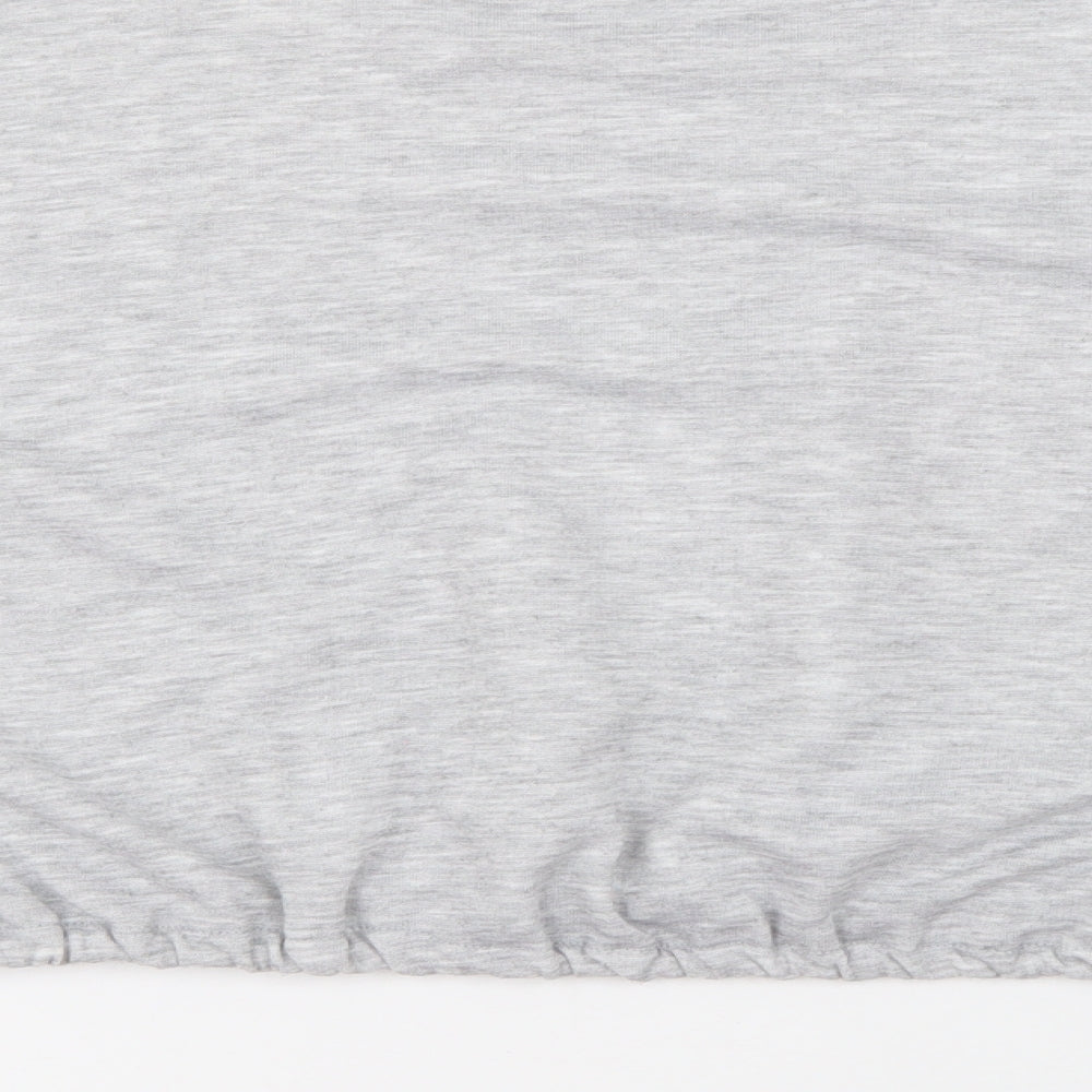 Boohoo Womens Grey Crew Neck  Polyester Pullover Jumper Size 12