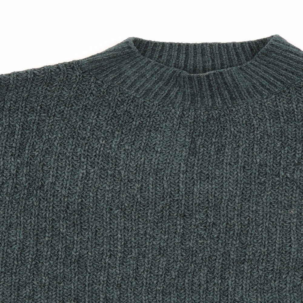 New Look Womens Green High Neck  Polyester Pullover Jumper Size L