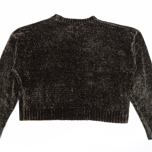 New Look Womens Green Crew Neck  Polyester Pullover Jumper Size L