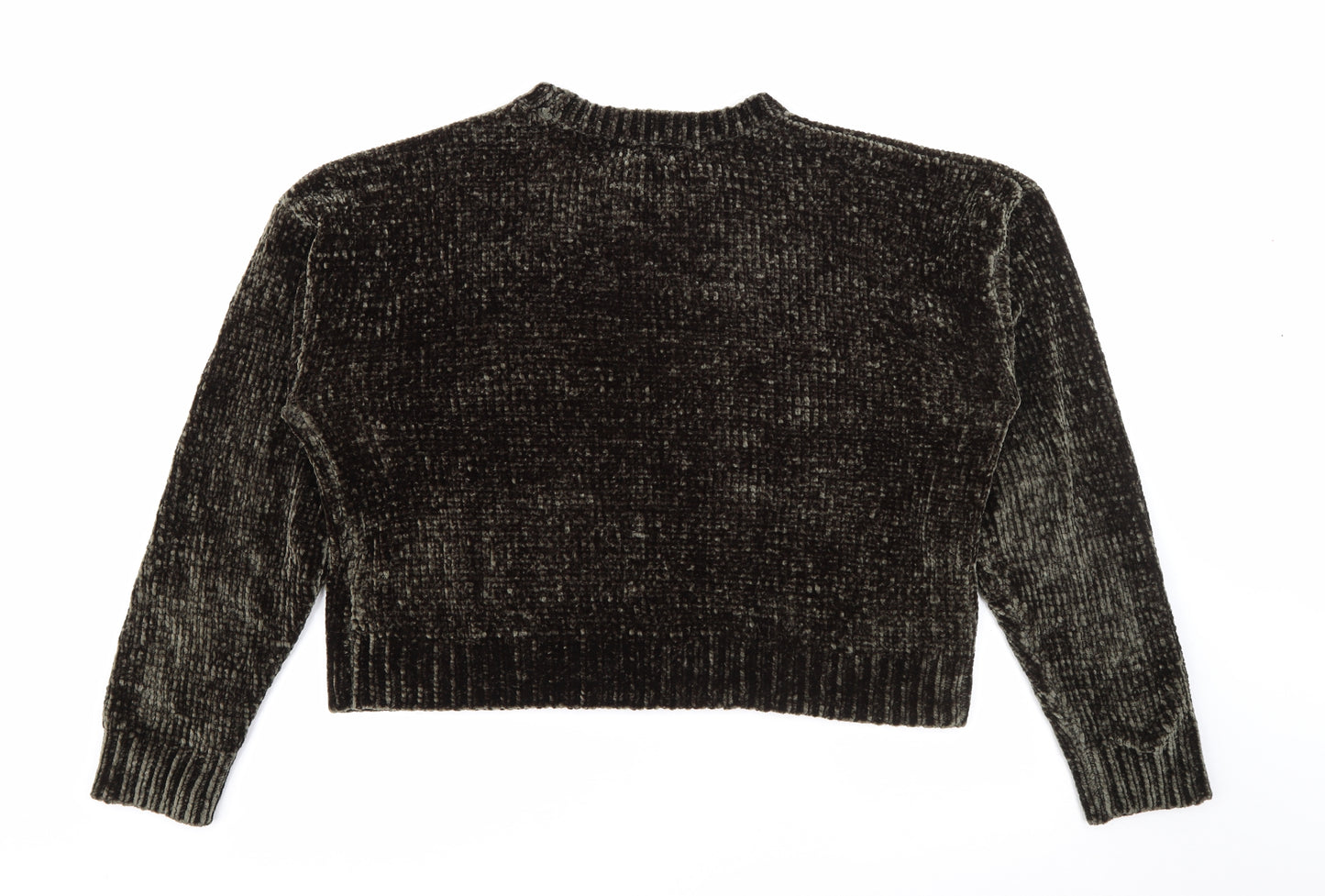 New Look Womens Green Crew Neck  Polyester Pullover Jumper Size L