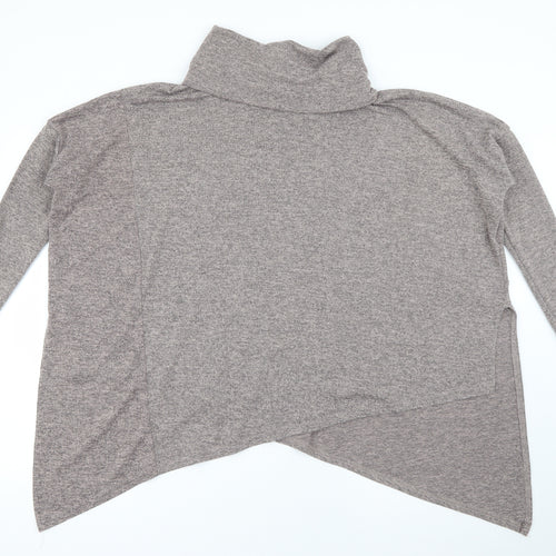 New Look Womens Brown Roll Neck  Polyester Pullover Jumper Size S