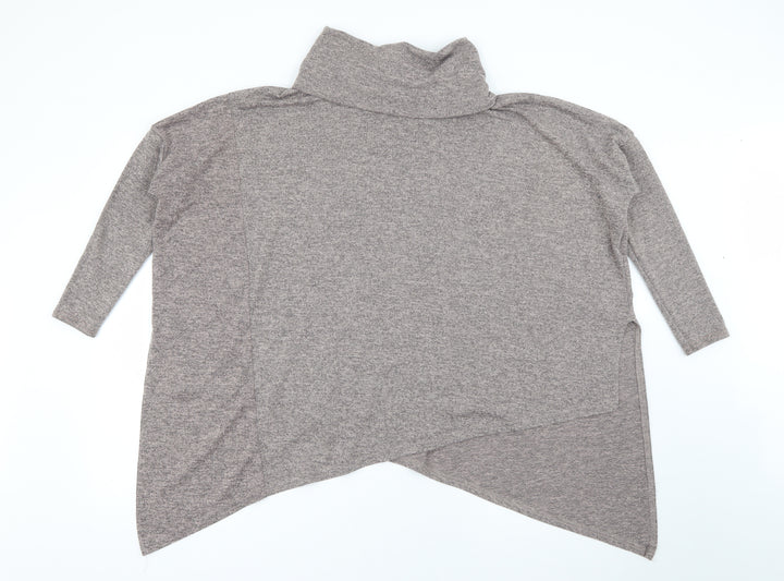 New Look Womens Brown Roll Neck  Polyester Pullover Jumper Size S