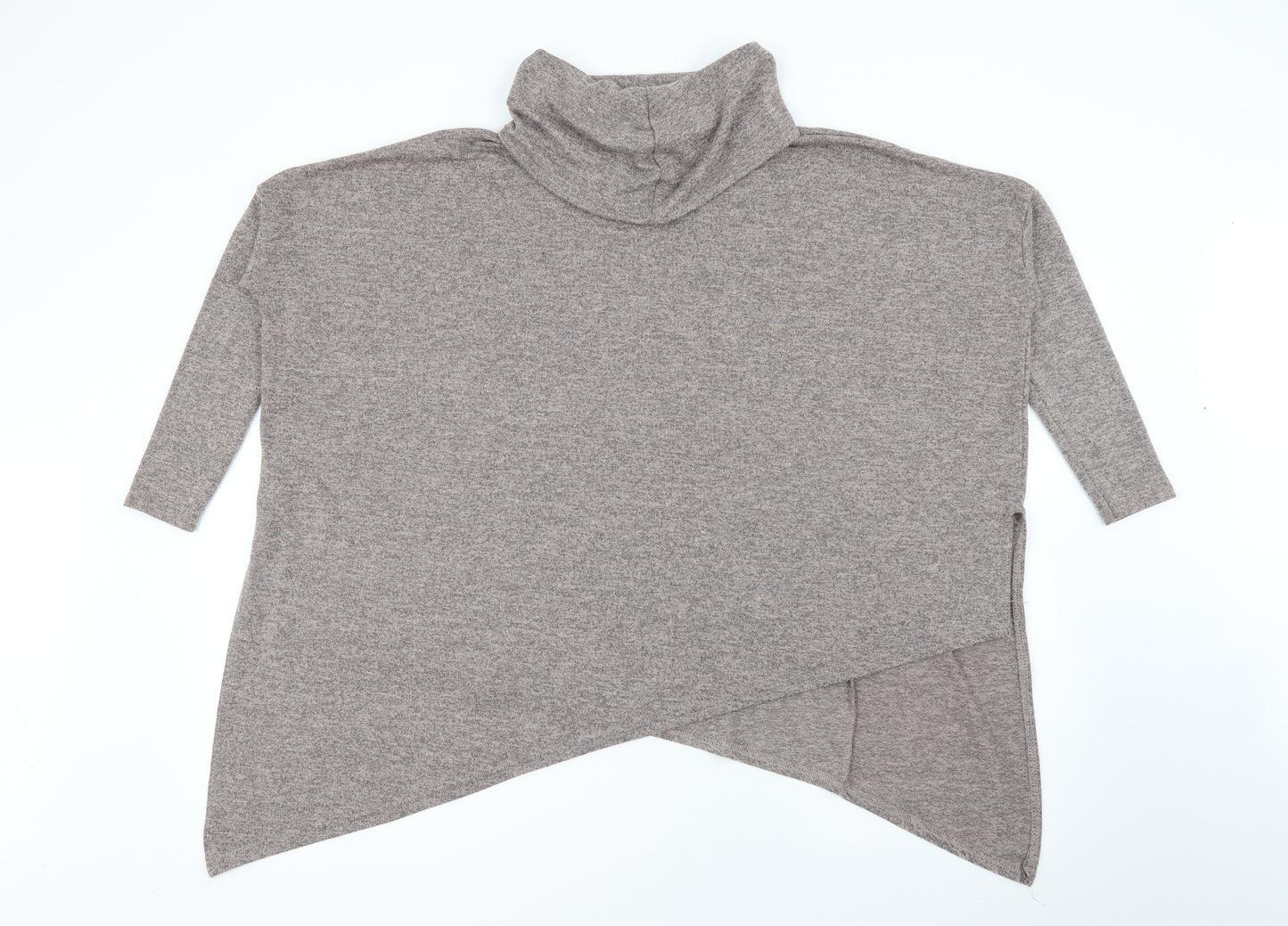 New Look Womens Brown Roll Neck  Polyester Pullover Jumper Size S