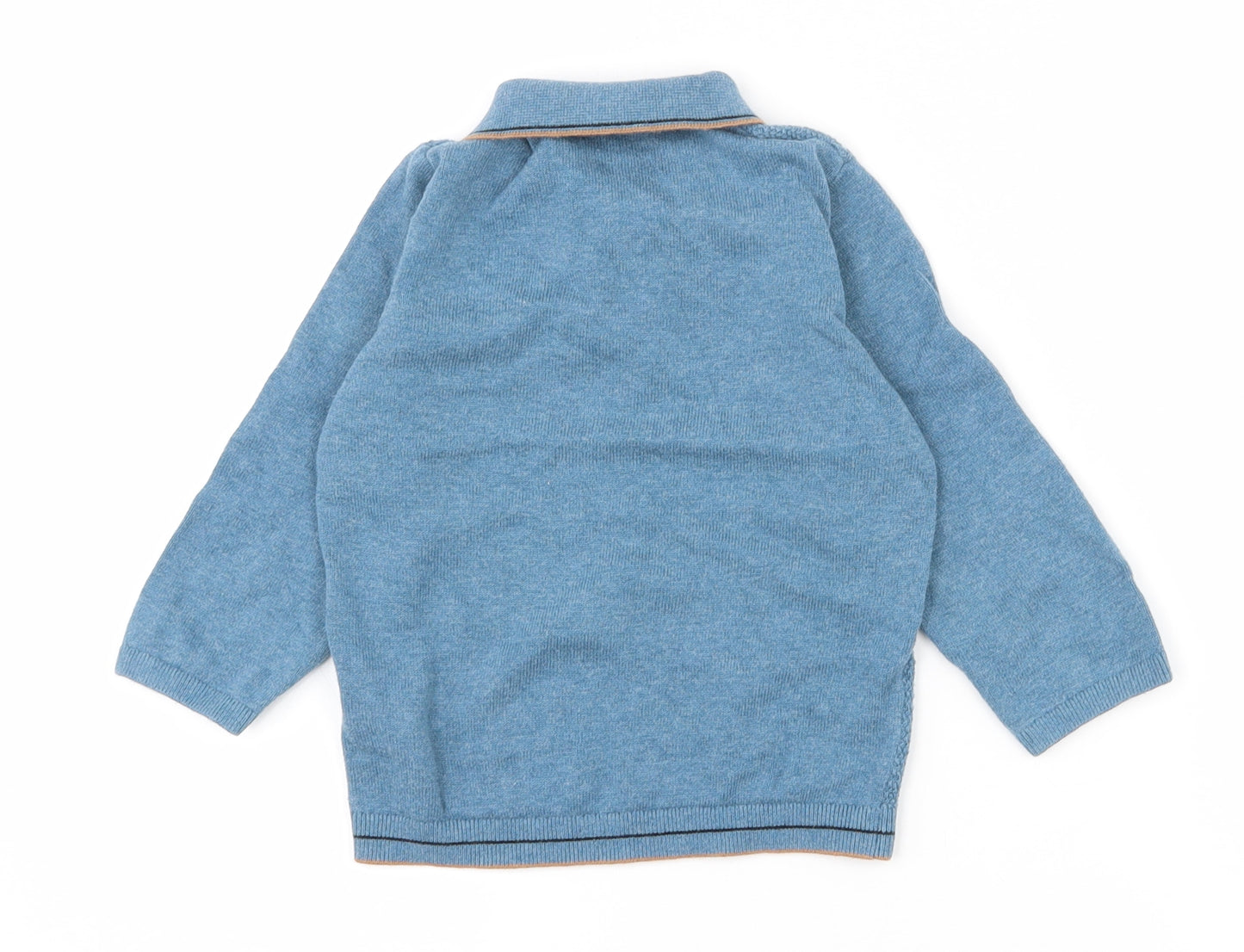 NEXT Boys Blue  100% Cotton Pullover Polo Size 2 Years Collared Pullover