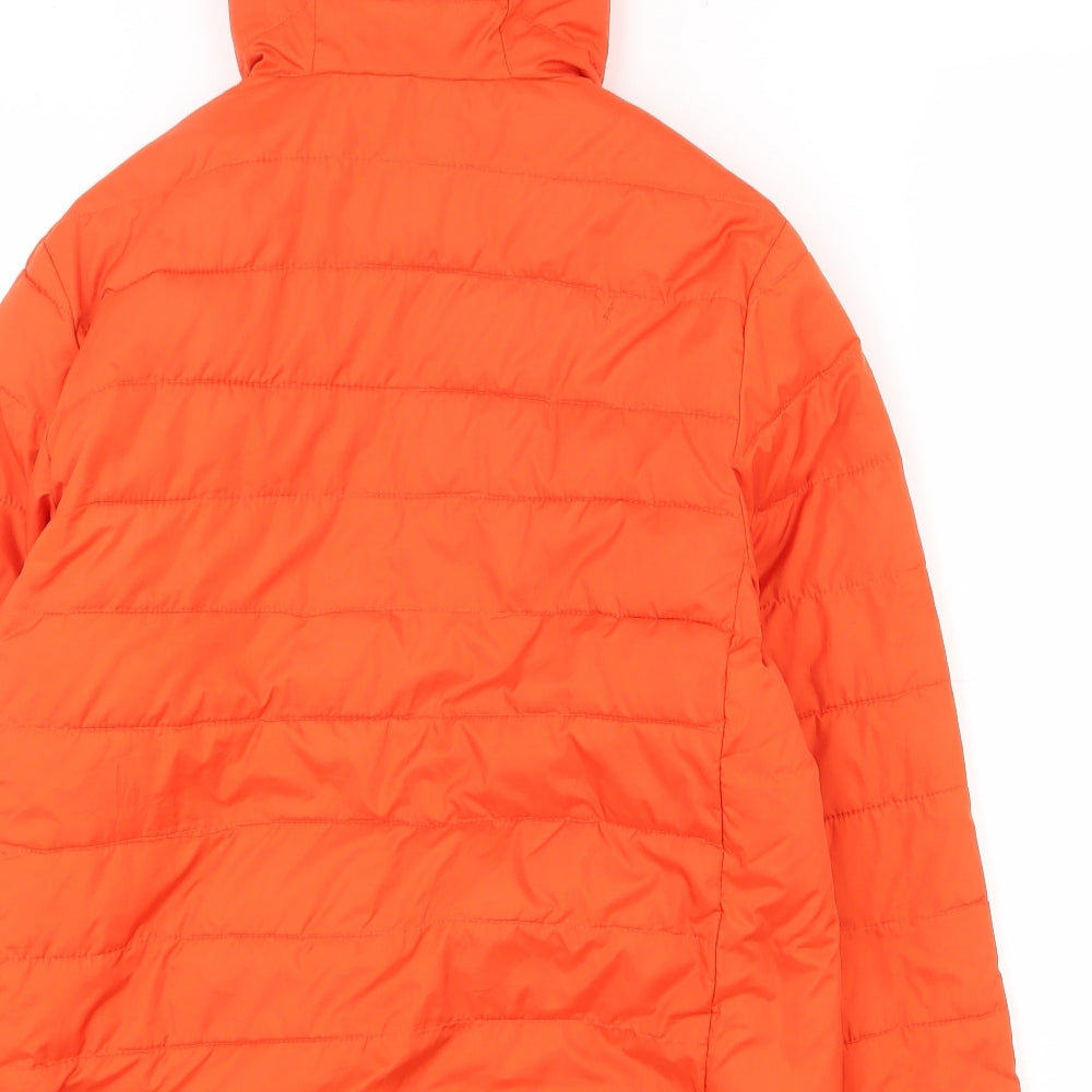 Quick Silver Boys Orange   Puffer Jacket Coat Size 10 Years  Zip