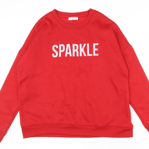 Papaya Womens Red  Polyester Pullover Sweatshirt Size M  Pullover