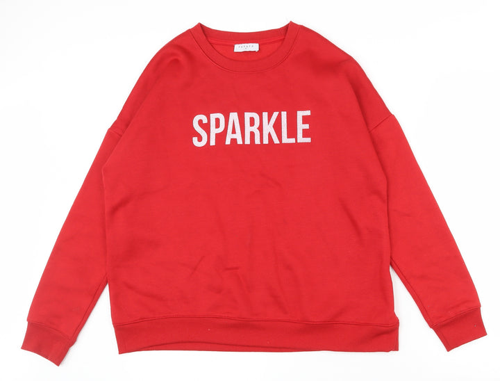 Papaya Womens Red Polyester Pullover Sweatshirt Size M Pullover