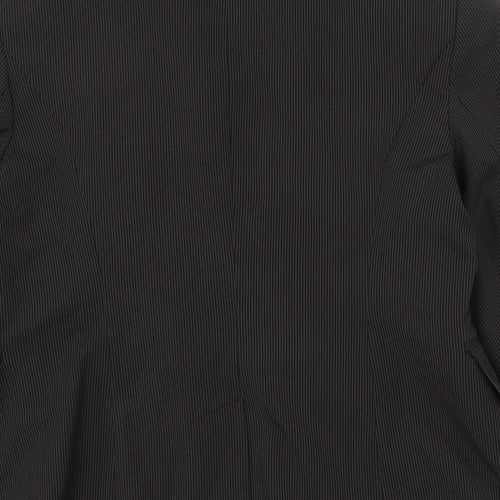 Simply Be Womens Black Striped Polyester Jacket Suit Jacket Size 14   - Shoulder pads