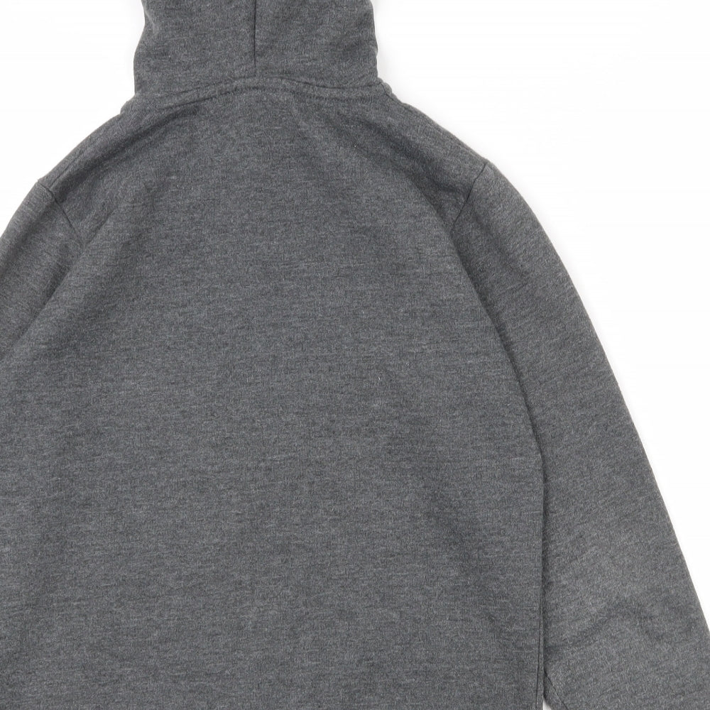 Beverly Hills Polo Club Boys Grey  Cotton Full Zip Hoodie Size 9-10 Years  Zip