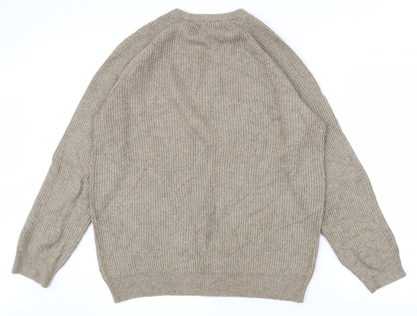 Marks and Spencer Mens Brown High Neck  Polyamide Pullover Jumper Size XL